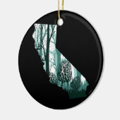 カリフォルニアマップモレルキノコ狩りショミング セラミックオーナメント (左)