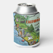 カリフォルニアマンガの地図 缶クーラー (缶裏面)