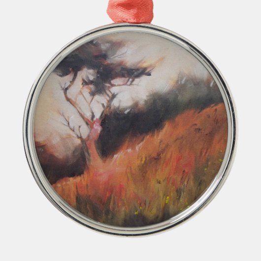 カリフォルニアモントレーサイプレスローンツリー メタルオーナメント (正面)