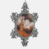 カリフォルニアモントレーヒノキ スノーフレークピューターオーナメント (左)