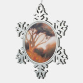 カリフォルニアモントレーヒノキ スノーフレークピューターオーナメント (右)