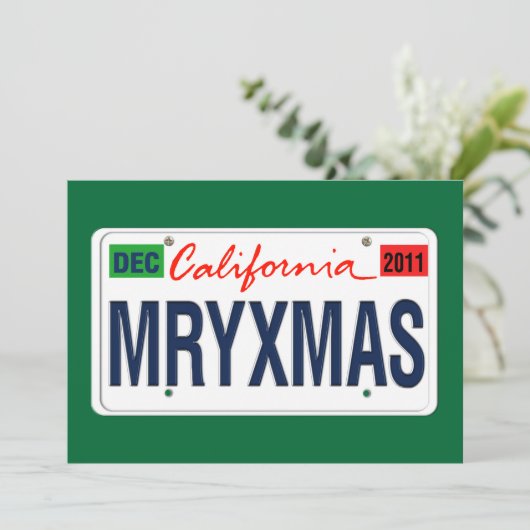 カリフォルニアライセンスプレートメリークリスマス2011 招待状 (スタンド正面)