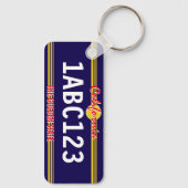 カリフォルニアライセンスプレートレトロスタイルカスタムメタル キーホルダー (裏面)