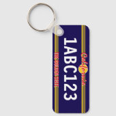 カリフォルニアライセンスプレートレトロスタイルカスタムメタル キーホルダー (正面)