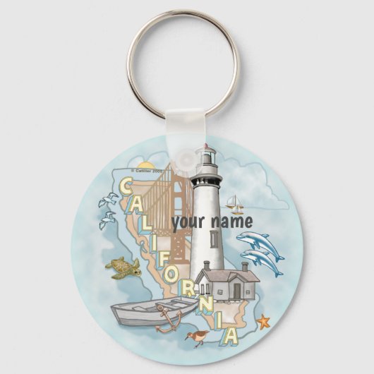 カリフォルニアライトハウスキーチェーン キーホルダー (正面)