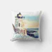 カリフォルニアライトハウスサン絵画セットズファインアート クッション (正面)