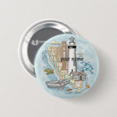 カリフォルニアライトハウスピンボタン 缶バッジ (正面&裏面)