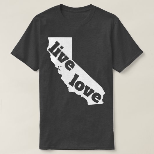 カリフォルニアライブラブカリフォルニア Tシャツ (デザイン正面)