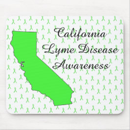カリフォルニアライム病啓発リボンマウスパッド マウスパッド