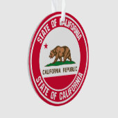 カリフォルニアラウンドエンブレム オーナメント (正面)
