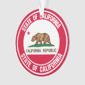 カリフォルニアラウンドエンブレム オーナメント (正面)