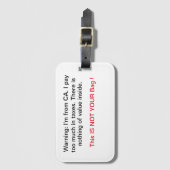 カリフォルニアラゲージタグ ラゲッジタグ (正面縦)