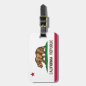カリフォルニアラゲージタグ、愛国的カリフォルニア州旗 ラゲッジタグ (正面縦)