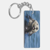 カリフォルニアラッコのEnhydraのlutrisの)新郎 キーホルダー (正面左)