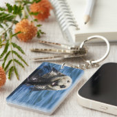 カリフォルニアラッコのEnhydraのlutrisの)新郎 キーホルダー (正面右)