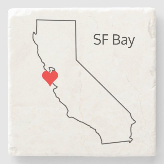 カリフォルニアラブカスタムロケーションサンフランシスコ湾 ストーンコースター (正面)