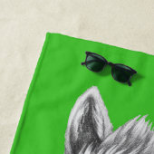 カリフォルニアラマは|あなたの名前を加えます ビーチタオル (インサイチュ)