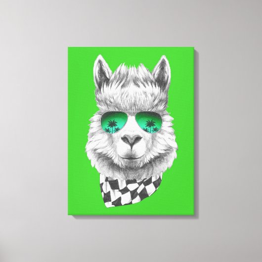 カリフォルニアラマ キャンバスプリント (正面)