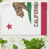 カリフォルニアリパブリック熊の国旗：カリゴールデン州 キッチンタオル (折り畳み)