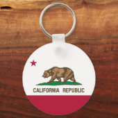 カリフォルニアリパブリック熊の国旗：カリゴールデン州 キーホルダー (正面)