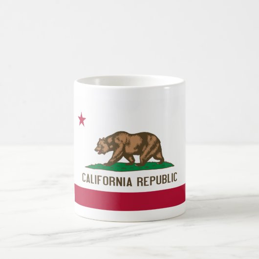 カリフォルニアリパブリック熊の国旗：カリゴールデン州 コーヒーマグカップ (中央)