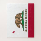 カリフォルニアリパブリック熊の国旗:カリゴールデン州 ジグソーパズル (縦)