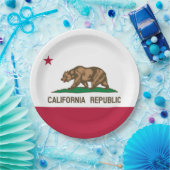 カリフォルニアリパブリック熊の国旗:カリゴールデン州 ペーパープレート (パーティー)