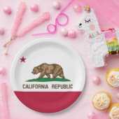 カリフォルニアリパブリック熊の国旗:カリゴールデン州 ペーパープレート (パーティー)