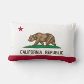 カリフォルニアリパブリック熊の国旗：カリゴールデン州 ランバークッション (裏面)