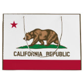 カリフォルニアリパブリック熊の国旗：カリゴールデン州 ラージペーパーバッグ (正面)