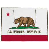 カリフォルニアリパブリック熊の国旗：カリゴールデン州 ラージペーパーバッグ (裏面)