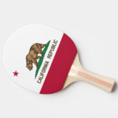 カリフォルニアリパブリック熊の国旗：カリゴールデン州 卓球ラケット (横)