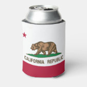 カリフォルニアリパブリック熊の国旗：カリゴールデン州 缶クーラー (缶裏面)