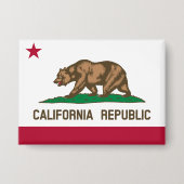 カリフォルニアリパブリック熊の国旗:カリゴールデン州 缶バッジ (正面)