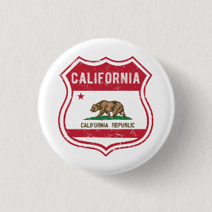 カリフォルニアルート66旗ポスターアクリルプリント旅行 缶バッジ