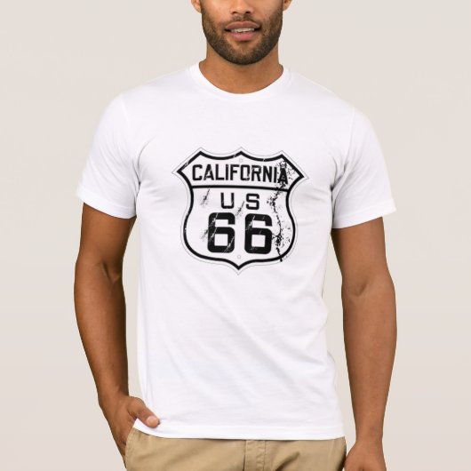 カリフォルニアルート66歴史的クールtシャツデザイン tシャツ (正面)