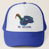 カリフォルニアレッドサイドガータースネークパーソナライズされた キャップ (正面)