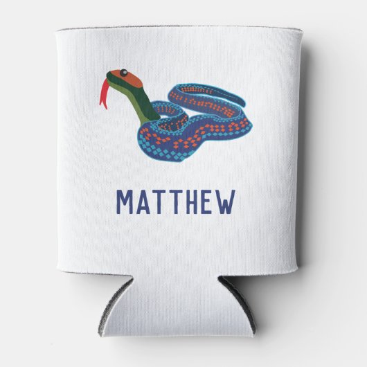カリフォルニアレッドサイドガータースネークパーソナライズされた 缶クーラー (正面)