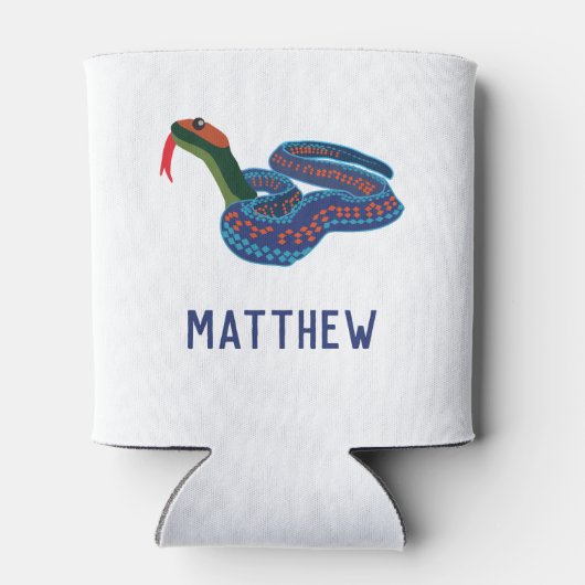 カリフォルニアレッドサイドガータースネークパーソナライズされた 缶クーラー (裏面)