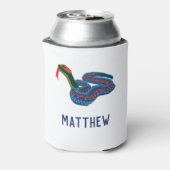 カリフォルニアレッドサイドガータースネークパーソナライズされた 缶クーラー (缶裏面)