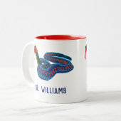 カリフォルニアレッドサイドガータースネークパーソナライズドマグカップ ツートーンマグカップ (正面左)