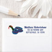 カリフォルニアレッドサイドガータースネーク差出人住所 ラベル (インサイチュ)