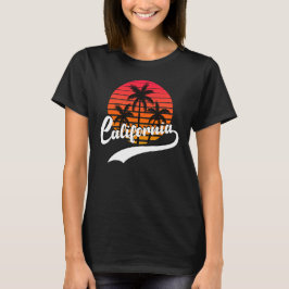 カリフォルニアレトロサンセットウィメンズTシャツ Tシャツ