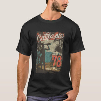 カリフォルニアレトロサーフィンウエストコースト1978 Tシャツ