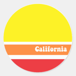 カリフォルニアレトロステッカー ラウンドシール