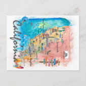 カリフォルニアレトロ旅行地図 シーズンポストカード (正面)