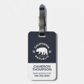 カリフォルニアロゴ|カリフォルニア ラゲッジタグ (裏面縦)