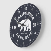 カリフォルニアロゴ|カリフォルニア ラージ壁時計 (傾斜)