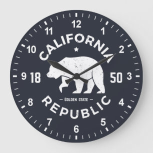カリフォルニアロゴ カリフォルニア ラージ壁時計