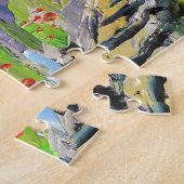 カリフォルニアワイナリー、Carmelの夏のブドウ園のつる植物 ジグソーパズル (側面)